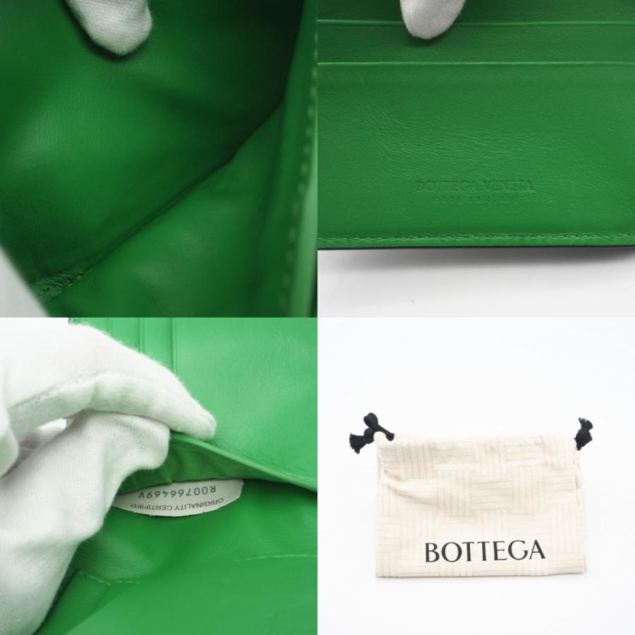★3日以内返品可★ 美品 BOTTEGAVENETA ボッテガヴェネタ マキシイントレチャート レザー 二つ折り財布 |  | 09