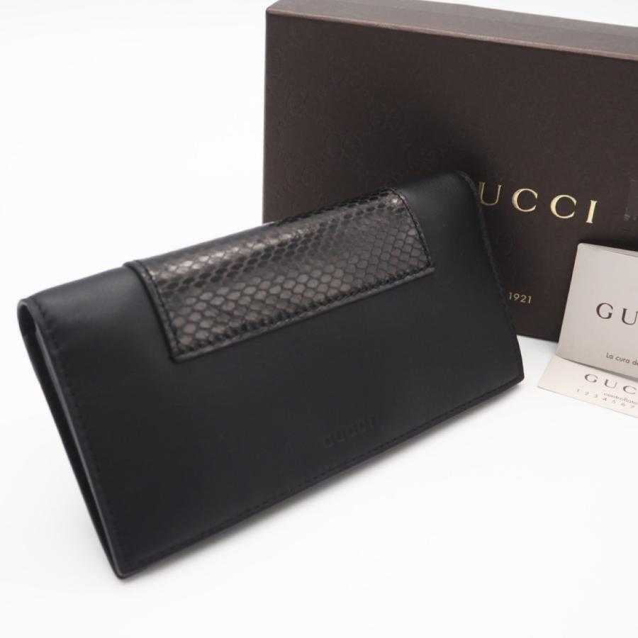 GUCCI（グッチ） ☆3日以内返品可☆ 未使用 レザー パイソン 二つ折り 