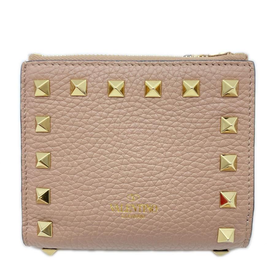 【定価85000円】VALENTINO 財布　スタッズ VALENTINO（ヴァレンティノ） ☆3日以内返品可☆ 美品 グレインカーフ