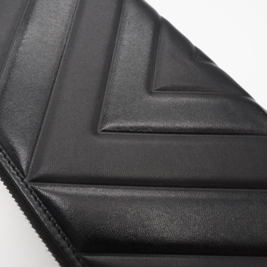 ★3日以内返品可★ 極美品 CHANEL シャネル ラムスキン シェブロン Vステッチ ラウンドファスナー長財布 A50097の画像