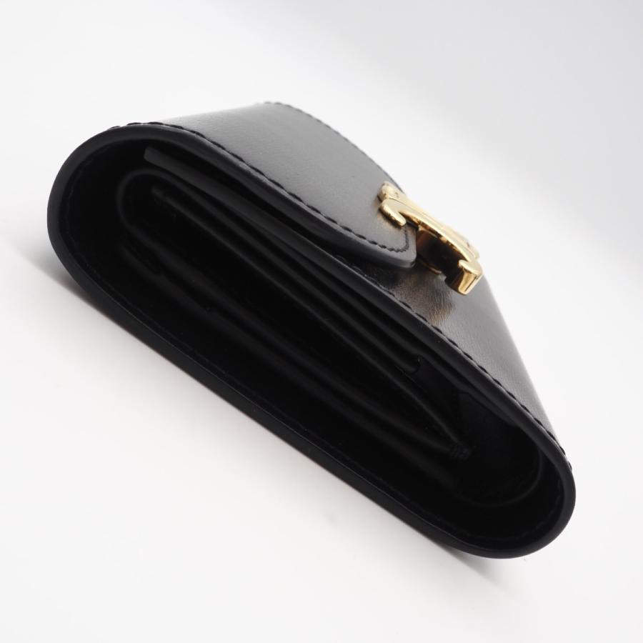 ★3日以内返品可★ 美品 CELINE セリーヌ シャイニーカーフスキン スモール フラップウォレット トリオンフ | CELINE | 05