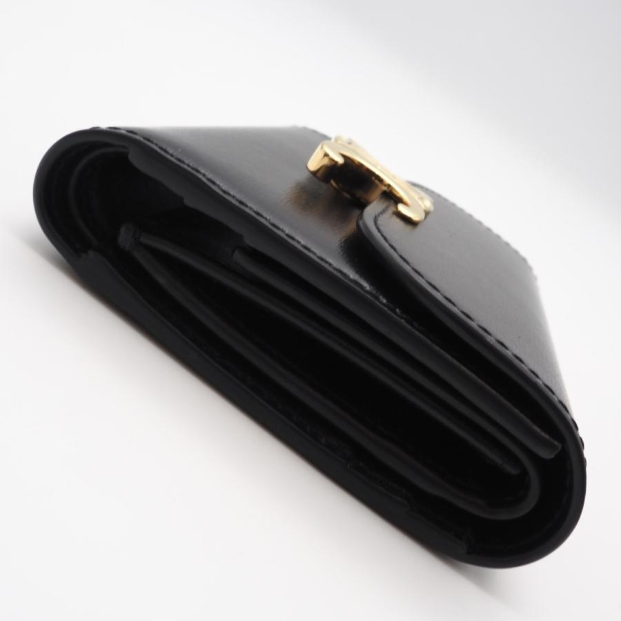 ★3日以内返品可★ 美品 CELINE セリーヌ シャイニーカーフスキン スモール フラップウォレット トリオンフ | CELINE | 06