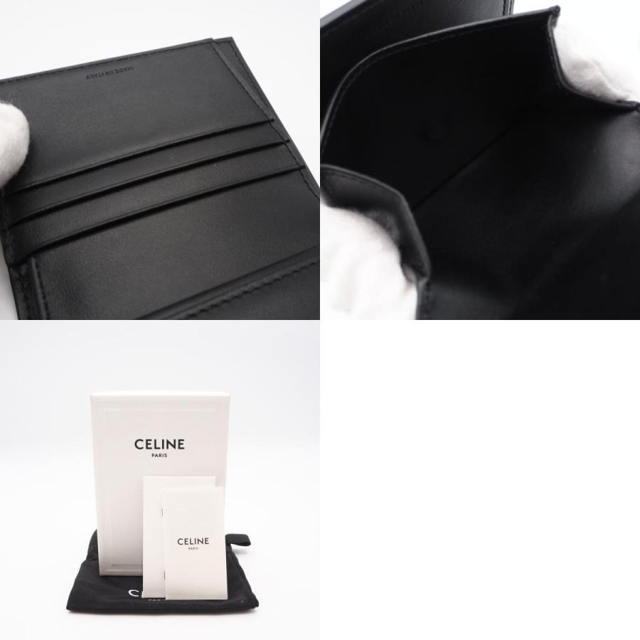★3日以内返品可★ 美品 CELINE セリーヌ シャイニーカーフスキン スモール フラップウォレット トリオンフ | CELINE | 09