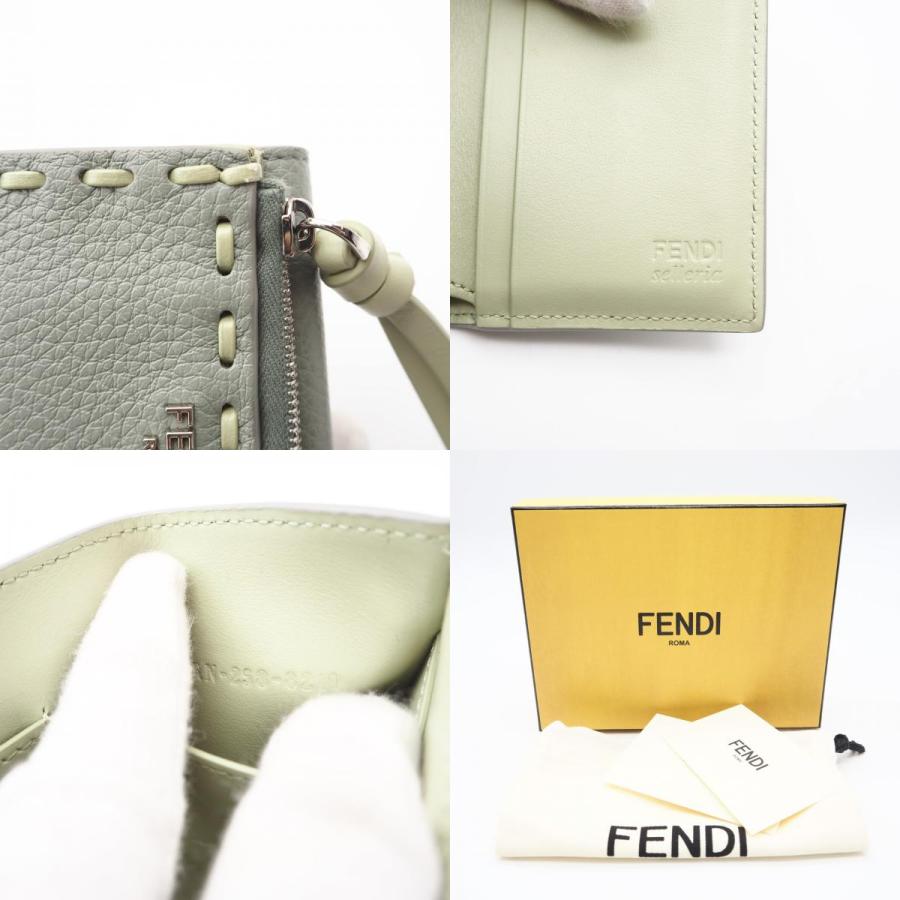 値下　FENDI 三つ折り財布 ピーカブー シャンパンゴールド未使用　初期傷有 FENDI（フェンディ） ☆3日以内返品可☆ 美品 ピーカブー マイクロ 三