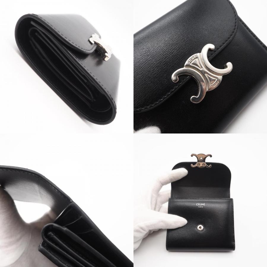★3日以内返品可★  CELINE セリーヌ カーフスキン スモール フラップウォレット トリオンフ / シャイニーカーフスキン | CELINE | 07