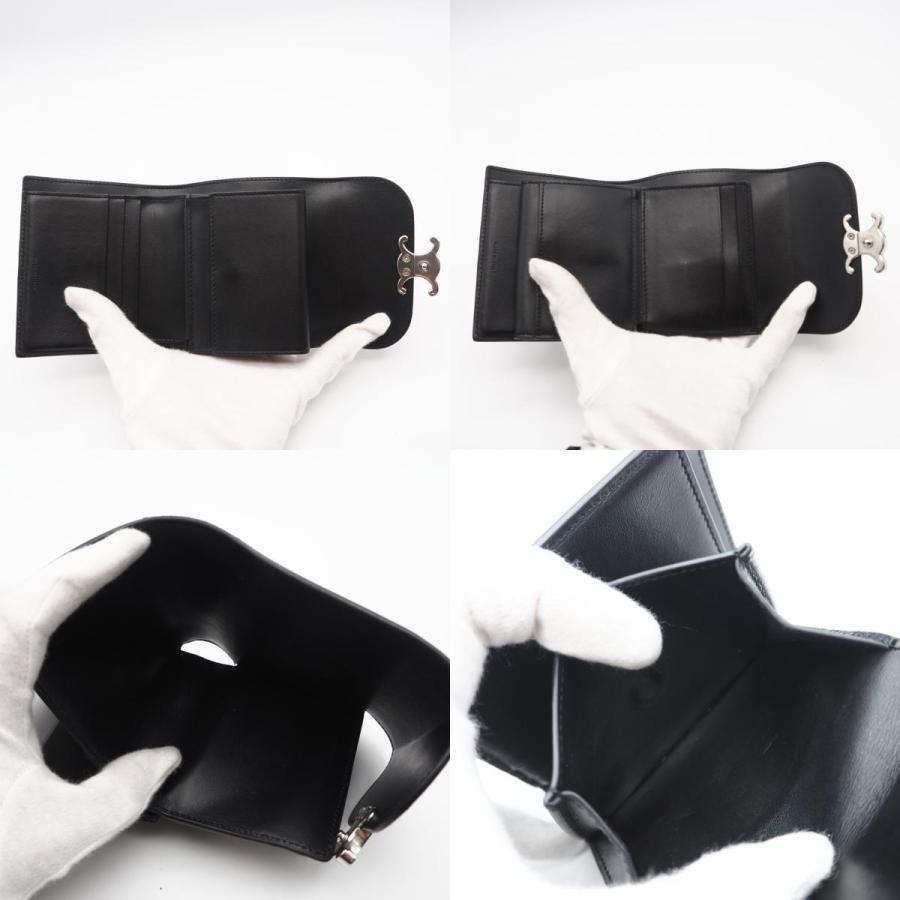 ★3日以内返品可★  CELINE セリーヌ カーフスキン スモール フラップウォレット トリオンフ / シャイニーカーフスキン | CELINE | 08