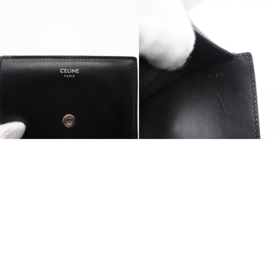 ★3日以内返品可★  CELINE セリーヌ カーフスキン スモール フラップウォレット トリオンフ / シャイニーカーフスキン | CELINE | 09