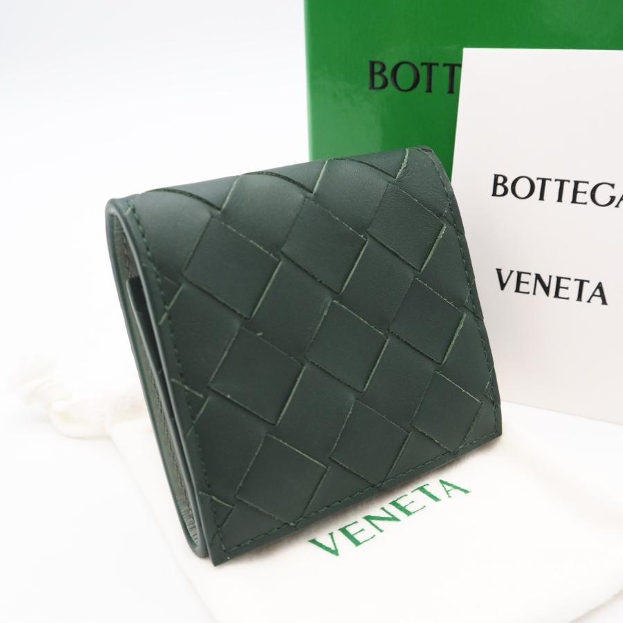 ★3日以内返品可★ 極美品 BOTTEGAVENETA ボッテガヴェネタ イントレチャート 折り畳みコインケース 596579 | 