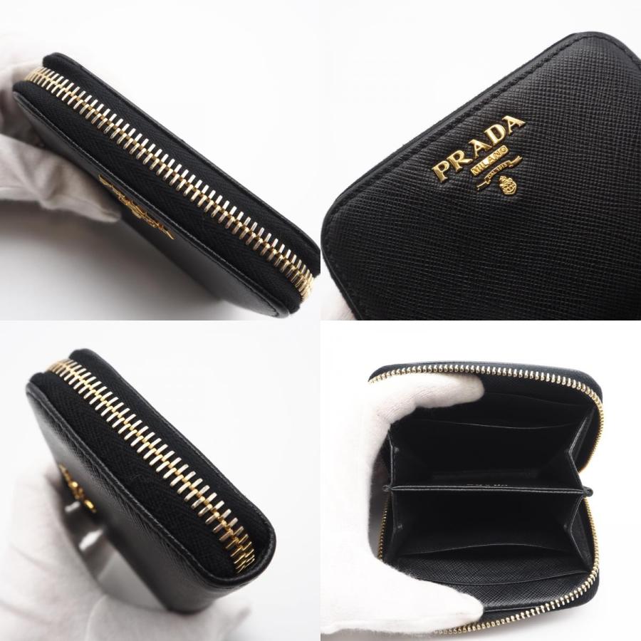 ★3日以内返品可★  PRADA プラダ サフィアーノ レザー コインケース 1MM268 コインケース ブラック サフィアーノ | PRADA | 08