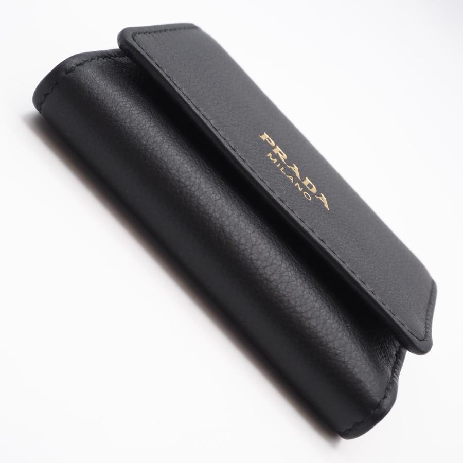 ★3日以内返品可★ 極美品 PRADA プラダ ポルタ ピッコロ パッティーナ ソフトレザー プリントロゴ コンパクトウォレット | PRADA | 06
