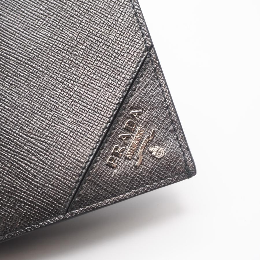 ★3日以内返品可★ 美品 PRADA プラダ サフィアーノ 二つ折り長財布 2MV836 長財布 シルバー サフィアーノ メンズ | PRADA | 08