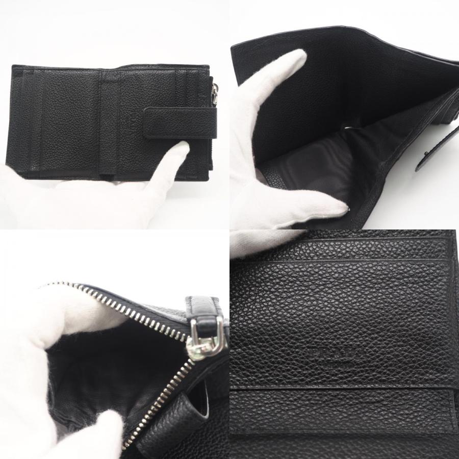 ★3日以内返品可★  PRADA プラダ ヴィッテロ マイクログレイン コンパクトウォレット 2MC066 二つ折り財布 | PRADA | 08