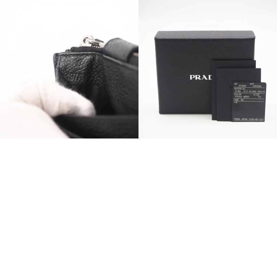 ★3日以内返品可★  PRADA プラダ ヴィッテロ マイクログレイン コンパクトウォレット 2MC066 二つ折り財布 | PRADA | 09