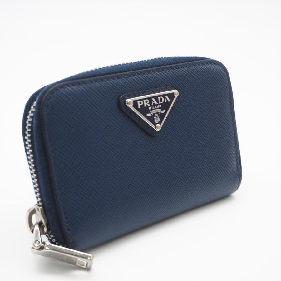 【未使用級】PRADA ケース 小銭入れ ブラック サフィアーノ　三角ロゴ PRADA（プラダ） ☆3日以内返品可☆ 美品 サフィアーノ トライアングル