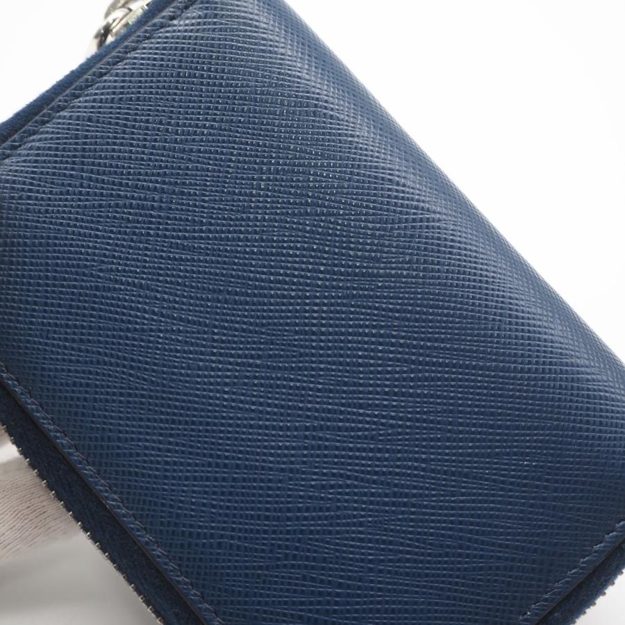 ★3日以内返品可★ 美品 PRADA プラダ サフィアーノ トライアングルロゴ ケース 2MM003_QHH_F0016 ケース ネイビー サフィアーノ メンズ PRADA（プラダ） ☆3日以内返品可☆ 美品 サフィアーノ トライアングル
