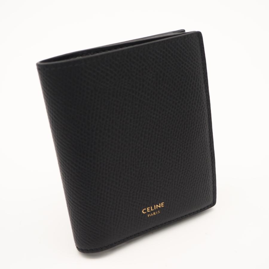 ★3日以内返品可★ 美品 CELINE セリーヌ グレインドカーフスキン コンパクトウォレット トリオンフ チャーム | CELINE