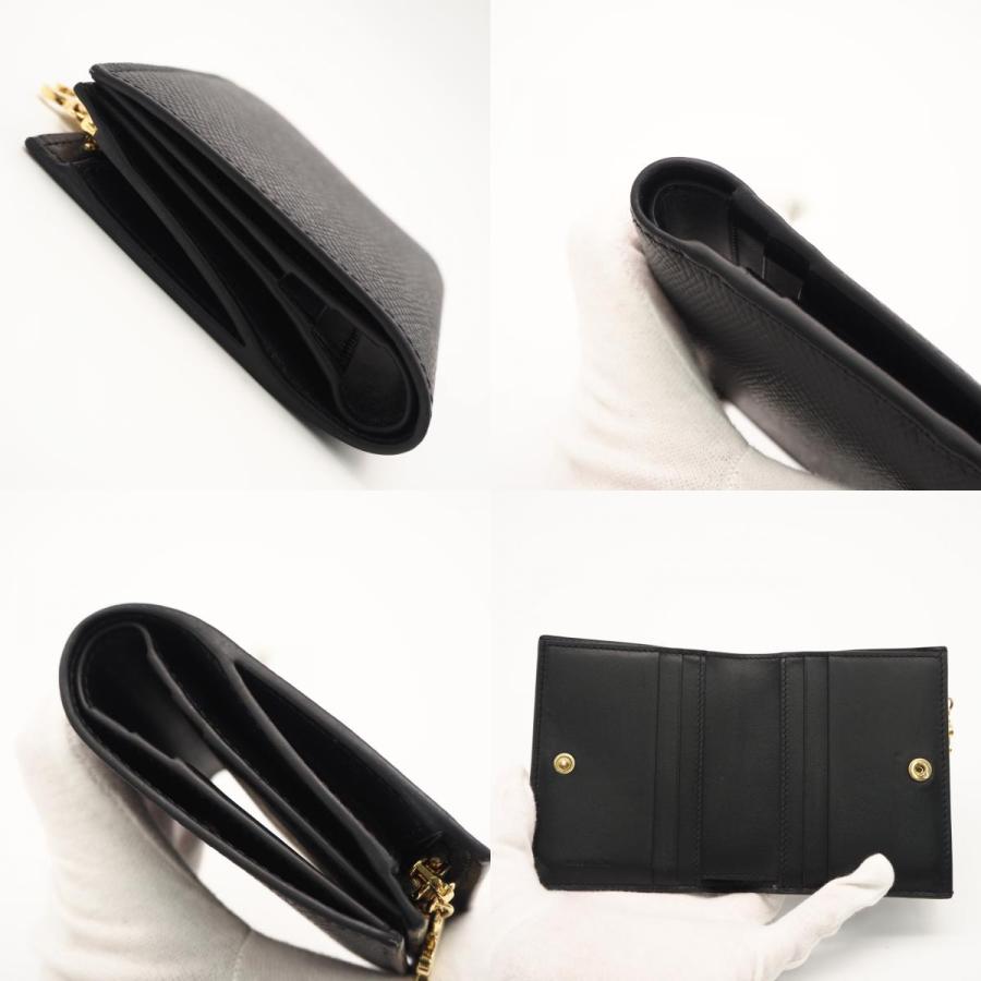 ★3日以内返品可★ 美品 CELINE セリーヌ グレインドカーフスキン コンパクトウォレット トリオンフ チャーム | CELINE | 07