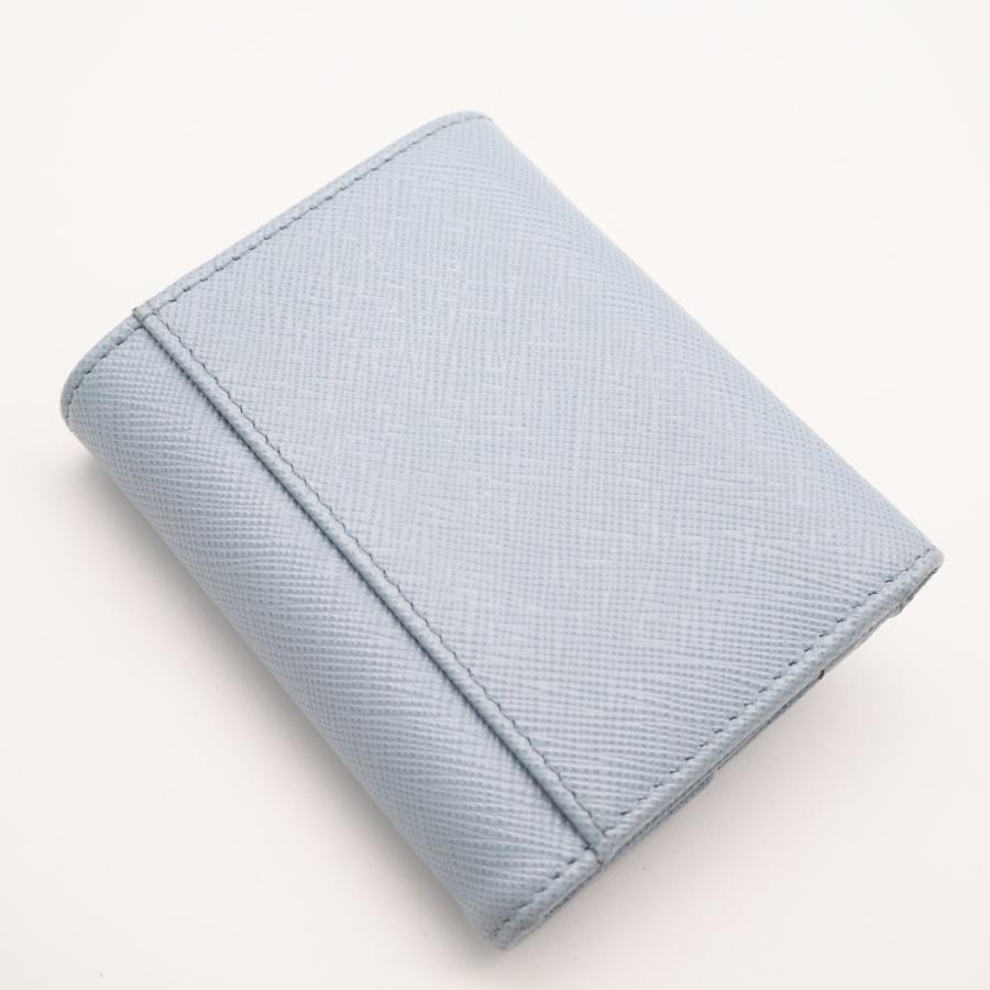 ★3日以内返品可★ 美品 PRADA プラダ サフィアーノ トライアングル 財布 ペールブルー 1MH043 三つ折り財布 | PRADA | 02