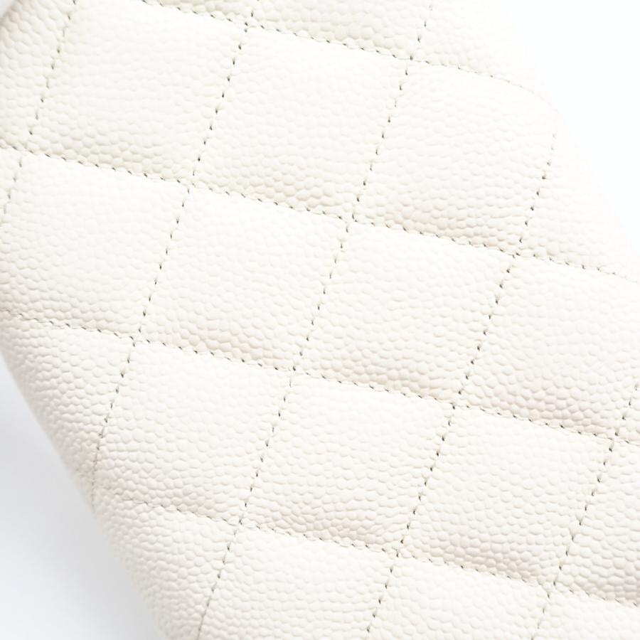 ★3日以内返品可★ 美品 CHANEL シャネル マットラッセ ミディアムウォレット AP3051 三つ折り財布 ホワイト | CHANEL | 03