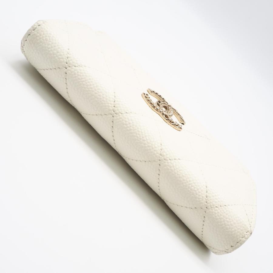 ★3日以内返品可★ 美品 CHANEL シャネル マットラッセ ミディアムウォレット AP3051 三つ折り財布 ホワイト | CHANEL | 05