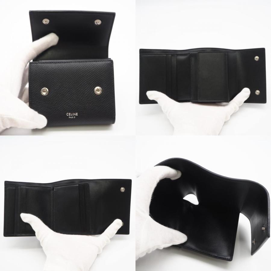 CELINE フォールドウォレット　グレインドカーフスキン　美品 CELINE（セリーヌ） ☆3日以内返品可☆ 極美品 グレインドカーフスキン