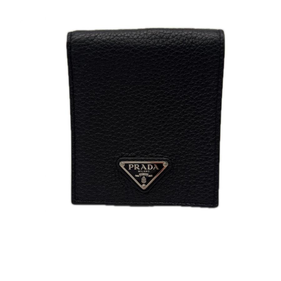 ★3日以内返品可★ 極美品 PRADA プラダ ヴィッテロダイノ レザー 財布 2MO513 二つ折り財布 ブラック | PRADA | 01
