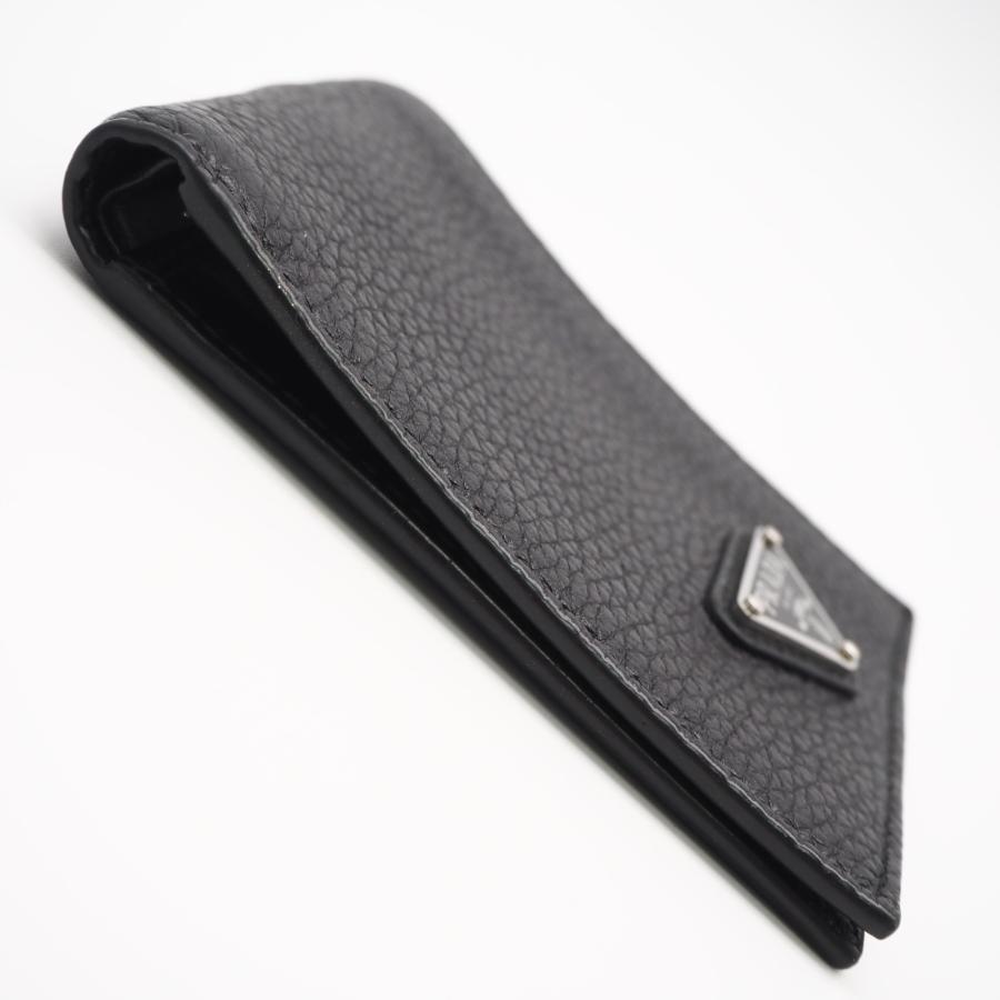 ★3日以内返品可★ 極美品 PRADA プラダ ヴィッテロダイノ レザー 財布 2MO513 二つ折り財布 ブラック | PRADA | 06