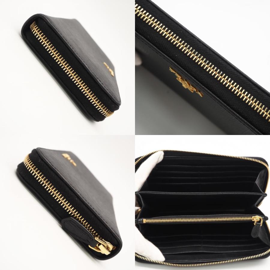 ★3日以内返品可★ 美品 PRADA プラダ サフィアーノメタル ラウンドファスナー長財布 1ML506 長財布 ブラック | PRADA | 08