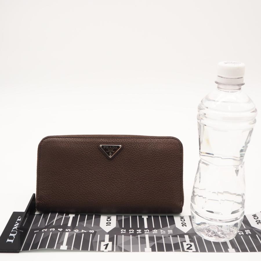 ★3日以内返品可★ 美品 PRADA プラダ ヴィッテロダイノ レザー トライアングルロゴ ラウンドファスナー長財布 | PRADA | 03