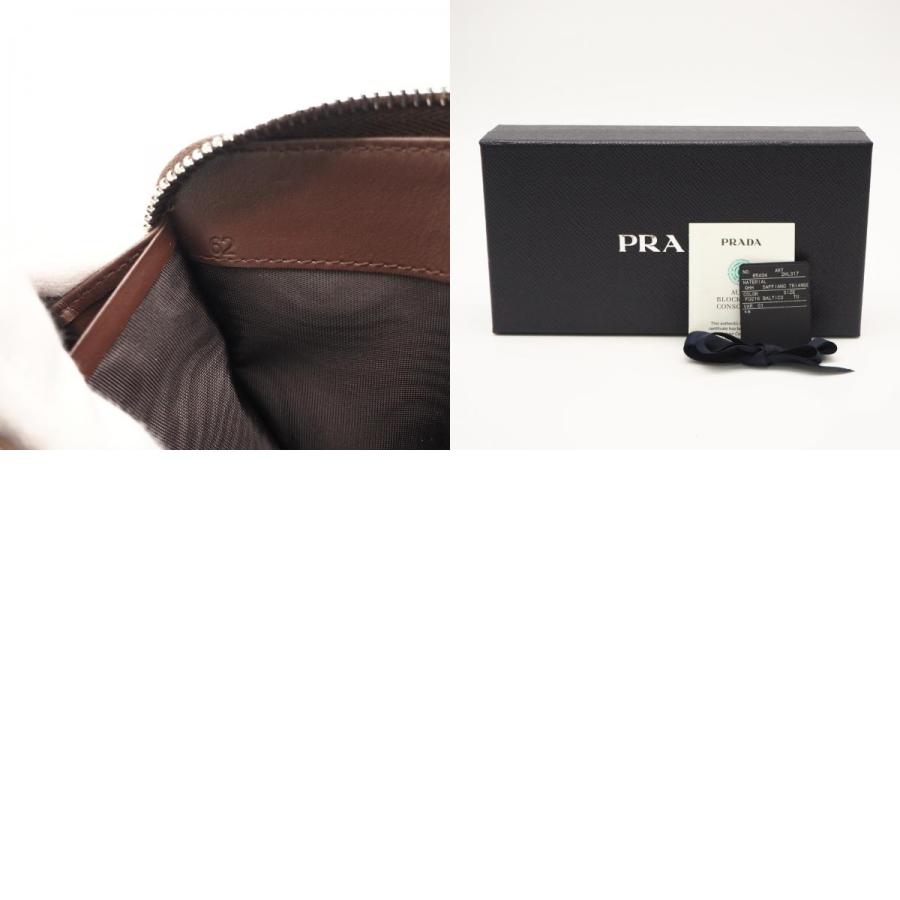 ★3日以内返品可★ 美品 PRADA プラダ ヴィッテロダイノ レザー トライアングルロゴ ラウンドファスナー長財布 | PRADA | 09