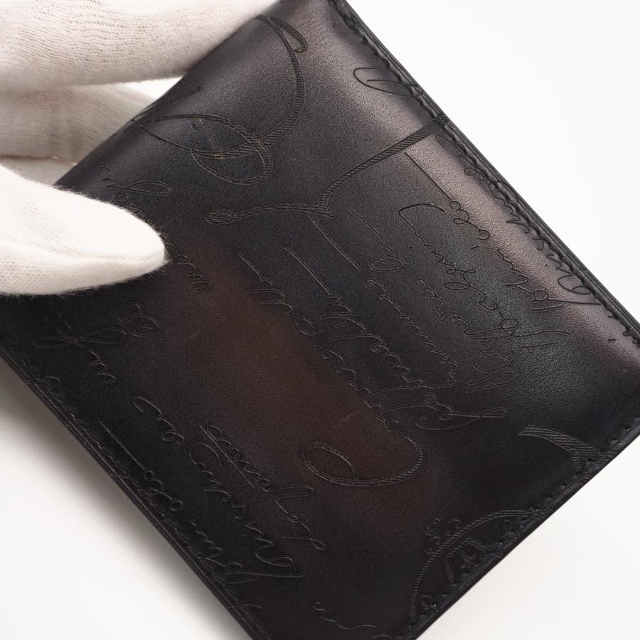 ★3日以内返品可★ 極美品 Berluti ベルルッティ マコレ ヴェネツィアカーフレザー コンパクトウォレット - 二つ折り財布 ブラック グレー カーフレザー メンズ ☆3日以内返品可☆ 極美品 Berluti ベルルッティ マコレ ヴェネツィア