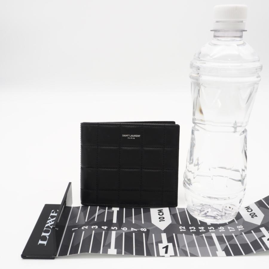 ★3日以内返品可★ 美品 SAINT LAURENT サンローラン カーフレザー キルティング ロゴ コンパクトウォレット |  | 03