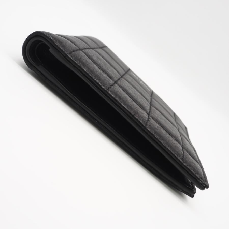 ★3日以内返品可★ 美品 SAINT LAURENT サンローラン カーフレザー キルティング ロゴ コンパクトウォレット |  | 05