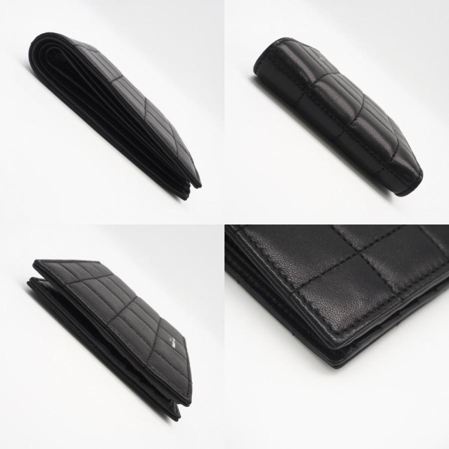 ★3日以内返品可★ 美品 SAINT LAURENT サンローラン カーフレザー キルティング ロゴ コンパクトウォレット |  | 06