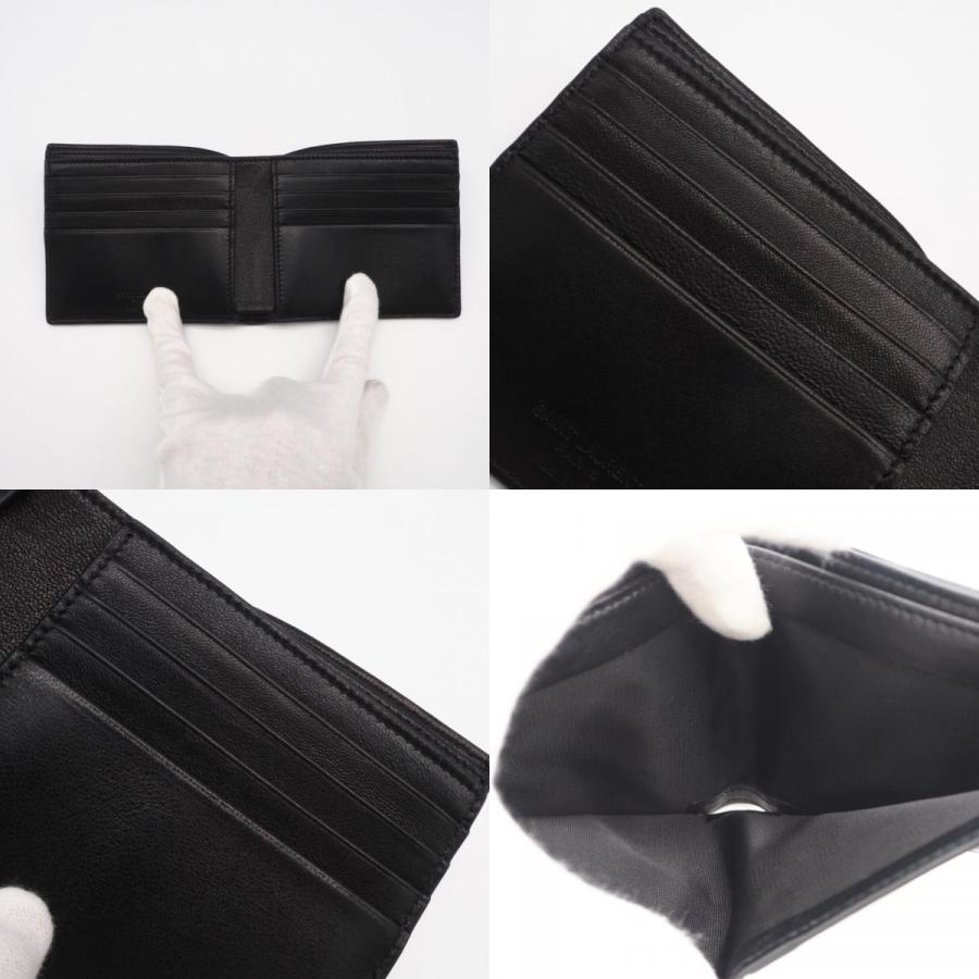 ★3日以内返品可★ 美品 SAINT LAURENT サンローラン カーフレザー キルティング ロゴ コンパクトウォレット |  | 07