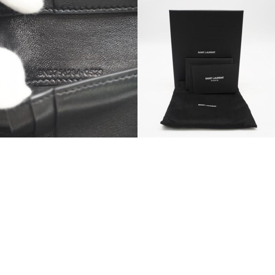 ★3日以内返品可★ 美品 SAINT LAURENT サンローラン カーフレザー キルティング ロゴ コンパクトウォレット |  | 09