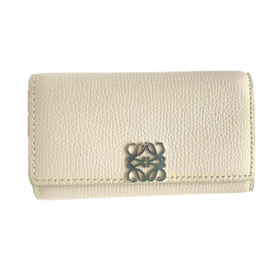 ★3日以内返品可★ 美品 LOEWE ロエベ ペブルグレインカーフ アナグラム キーケース クレイ C821K92X01 | LOEWE | 01