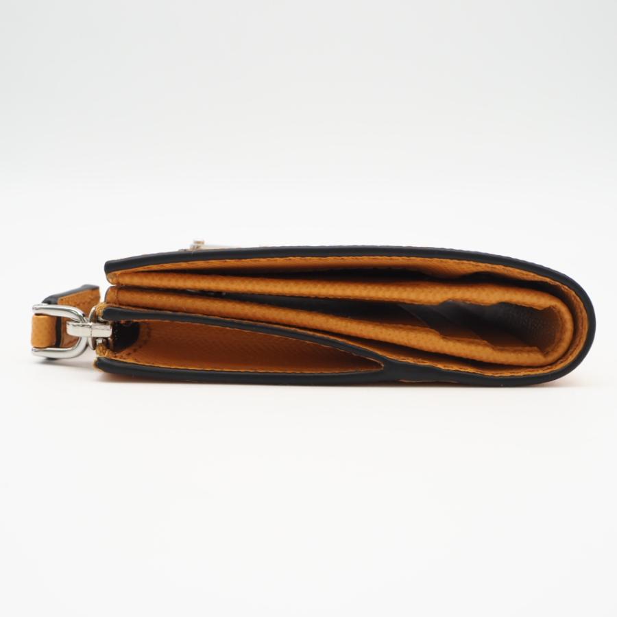 ★3日以内返品可★ 未使用 PRADA プラダ サフィアーノ トライアングル 財布 アンバー 2ML049 二つ折り財布 | PRADA | 06