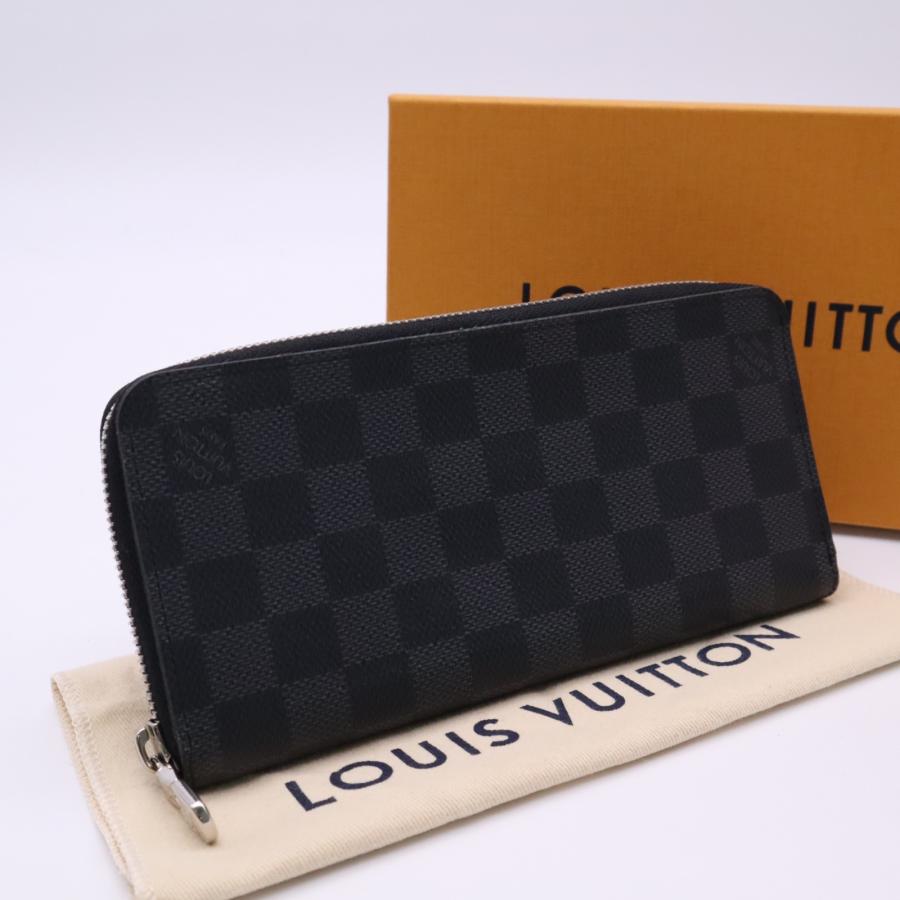 美品 ルイヴィトン ジッピーウォレット 長財布 ダミエ ヴェルティカル LOUIS VUITTON（ルイ・ヴィトン） ☆3日以内返品可☆ 美品 ダミエ グラ