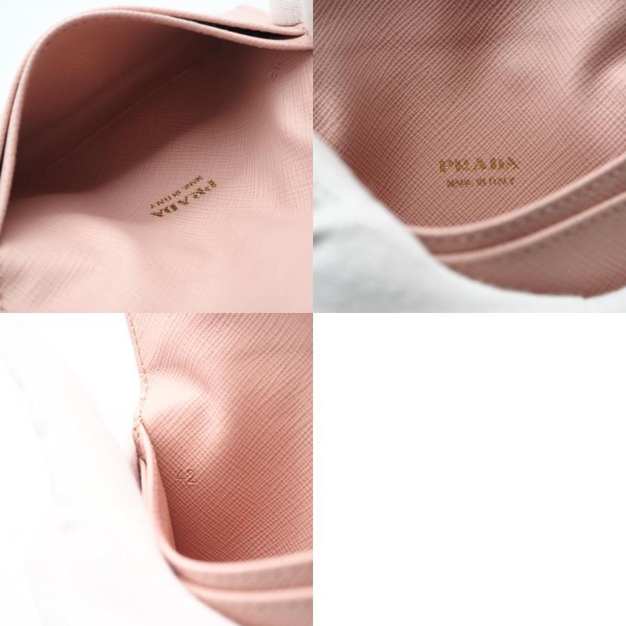 ★3日以内返品可★ 美品 PRADA プラダ サフィアーノ レザー カードケース - カードケース ピンクベージュ サフィアーノ | PRADA | 09