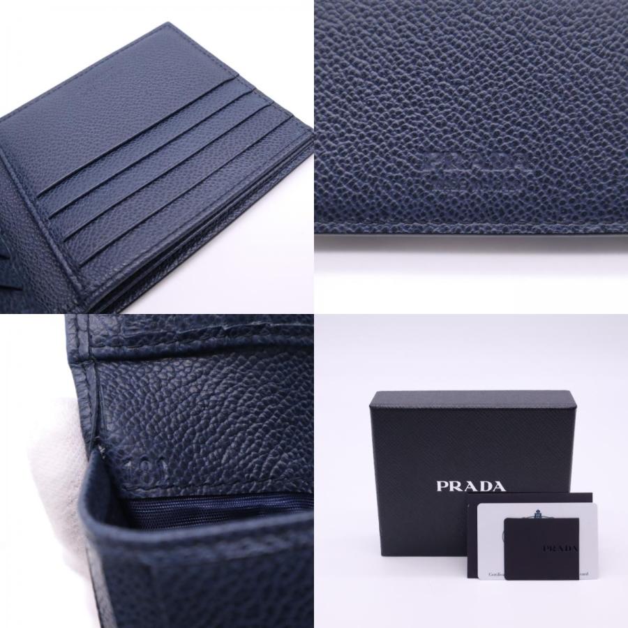 プラダ PRADA 2MO513 PVC×レザー 二つ折り財布 ブラック PRADA（プラダ） ☆3日以内返品可☆ ヴィッテロダイノ トライアングル