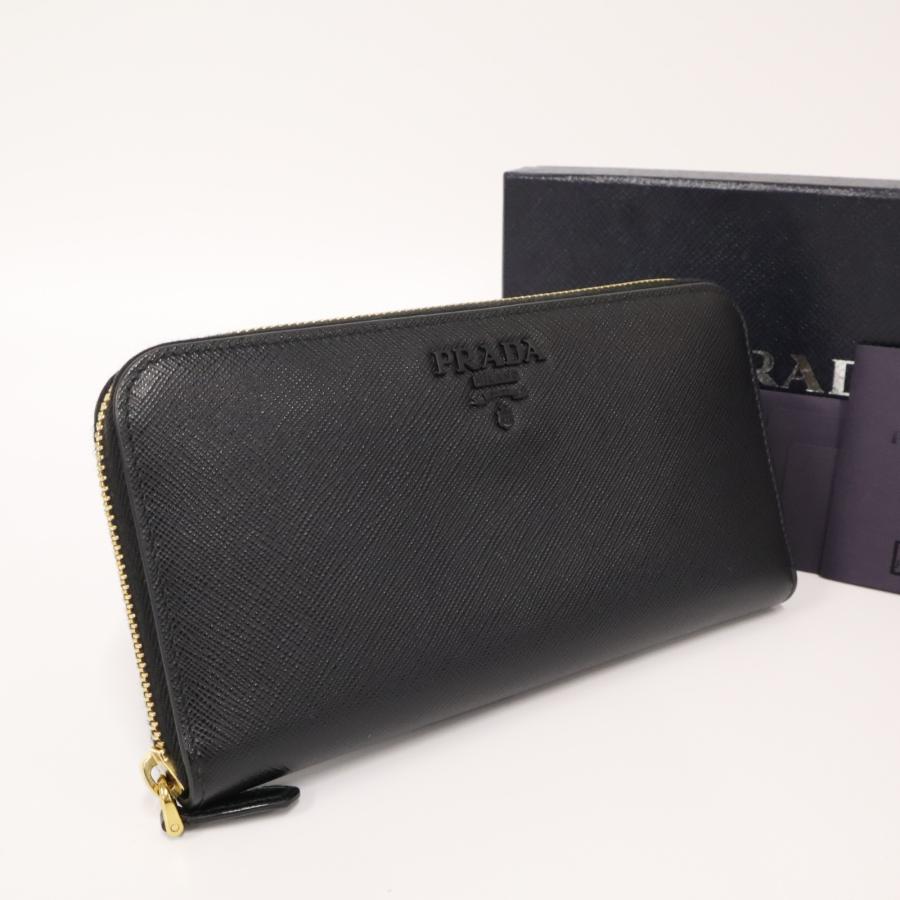 PRADA（プラダ） ☆3日以内返品可☆ 極美品 サフィアーノ ロゴ ジップ