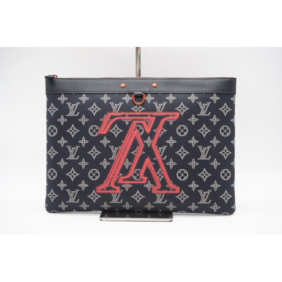 ☆安心の3大保証☆ ABランク ≪LOUIS VUITTON ルイ ヴィトン/クラッチバッグ≫ M62905 モノグラムインク アップサイドダウン ポシェットアポロ ネイビー LOUIS VUITTON（ルイ・ヴィトン） ☆安心の3大保証☆ ABランク ≪LOUIS