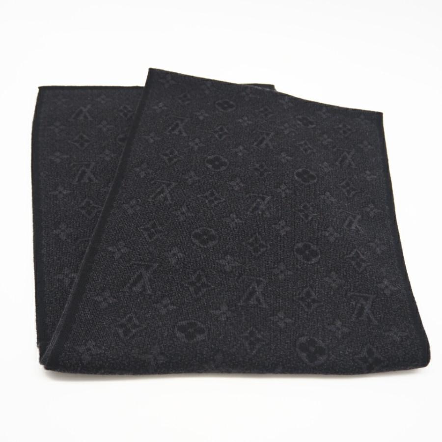 ★3日以内返品可★ LOUIS VUITTON ルイ ヴィトン M71648  エシャルプ モノグラム エクリプス ウール ブラック グレー マフラー 極美品 LOUIS VUITTON（ルイ・ヴィトン） ☆3日以内返品可☆ ルイ ヴィトン