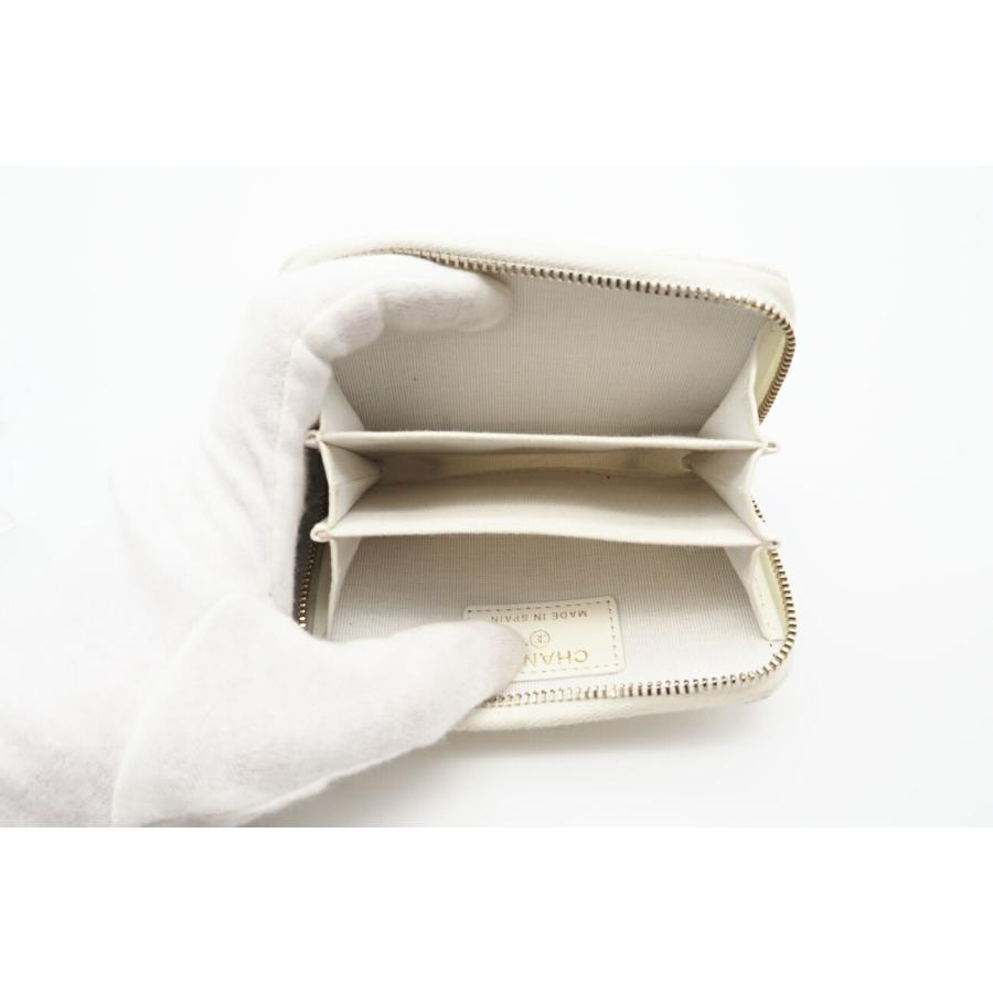 ★３日以内返品可★ CHANEL シャネル AP0216 キャビアスキン クラシック ジップ パース ホワイト 財布 CHANEL（シャネル） ☆3日以内返品可☆ AP0216 キャビアスキン