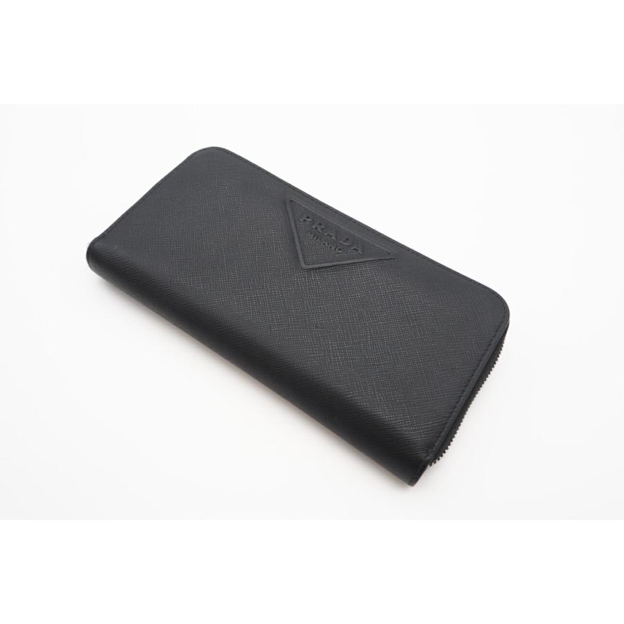 ★３日以内返品可★ PRADA プラダ 2M1317 エンボスロゴ サフィアーノ レザー ブラック ラウンドファスナー長財布 PRADA（プラダ） ☆3日以内返品可☆ 2M1317 エンボスロゴ