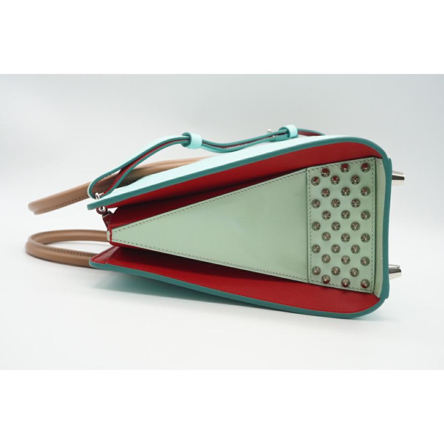 ☆安心の3大保証☆ ABランク ≪Christian Louboutin クリスチャン ルブタン/2WAYバッグ≫ 1165026 パロマ スモール スパイクスタッズ レザー×パテント ☆安心の3大保証☆ ABランク ≪Christian Louboutin クリスチャン
