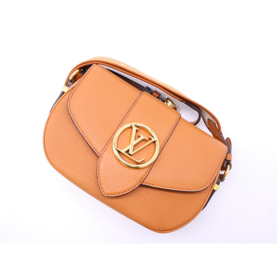 ★3日以内返品可★ LOUIS VUITTON ルイ ヴィトン M58968 カーフレザー LV ポンヌフソフトMM シエンヌドレ  ブラウン クリーム バッグ LOUIS VUITTON（ルイ・ヴィトン） ☆3日以内返品可☆ ルイ ヴィトン