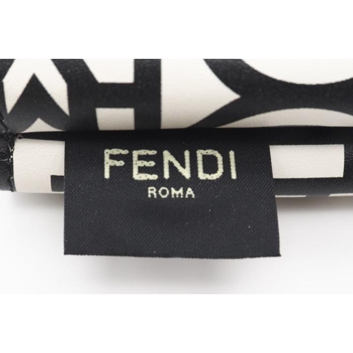 ☆安心の3大保証☆ ABランク ≪FENDI フェンディ/三つ折り財布≫ 8M0395 FENDI ローマ マーク ジェイコブス コンパクトウォレット ブラック ホワイト FENDI（フェンディ） ☆安心の3大保証☆ ABランク ≪FENDI フェンディ