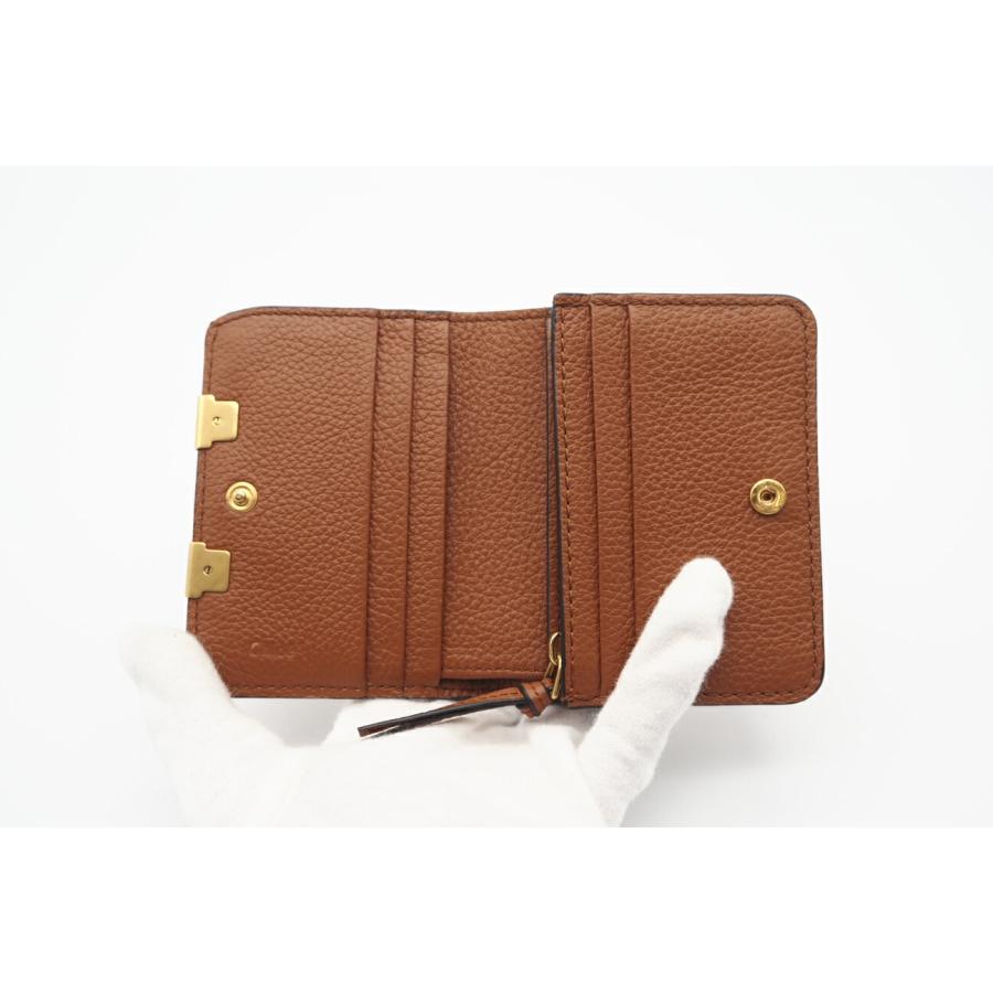 ☆安心の3大保証☆ ABランク ≪Chloe クロエ/二つ折り財布≫ CHC22AP676I31 マーシー レザー コンパクトウォレット ブラウン 美品 送料無料 ☆安心の3大保証☆ ABランク ≪Chloe クロエ/二つ折り財布